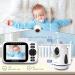 HelloBaby Video Baby Monitor with Camera and Audio | Night Vision | Pan 355 & Tilt 120 | IPS HD Display | 2-Way Audio | VOX Mode | 8 Languages & Lullabies | HB6339 - Buy Online on GoSupps.com