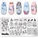 Easter Bunny Nail Art Stamping Plates - 4Pcs Stainless Steel Templates Kit for DIY Manicure Stencils - Buy Online on GoSupps.com