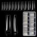 Yokilly Clear Coffin Nails Tips - 550PCS Long C Curved Nail Tips for Acrylic Nails - Professional Half Cover Square Soft Gel Fake Nail Tips for Nail Salons and DIY Nail Art - Buy Online on GoSupps.com