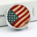 Vintage American Flag Round Pill Box | 4th of July Pill Organizer | 3 Compartment Decorative Metal Pocket Case - Buy Online on GoSupps.com