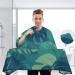 Waterproof Barber Cape - Tropical Leaves & Cheetah Haircut Bib for Men & Women | Unisex Hair Cutting Cape - Buy Online on GoSupps.com