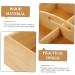 PRETYZOOM Snack Candy Serving Handle Case Fruit Divided with -Compartment Home Food Hollow Wooden Appetizer 25X6.5cm As Shown 2 - Buy Online on GoSupps.com