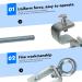 SupaWay Heavy Duty Steel I-Beam Clamp for Boxing Bags | Adjustable 63mm-220mm | 204kg Capacity | Durable Perforated Hanger - Buy Online on GoSupps.com