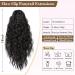 PORSMEER Ponytail Extension Claw Clip Ponytail Hair Extensions Black Natural Looking Long Curly Wavy Multi Layered Fluffy Synthetic Hairpiece for Women Girls Daily Wear or Party 18inch - Buy Online on GoSupps.com