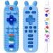 Scuwtocn Upgrade Remote Teething Toys for Baby Silicone Teether Toys 6-12 Months  Remote Control Shape Baby Teether Toys  Textured  Soft  Flexible  Sensory  Gum Soothing - Sky Blue