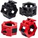 Karlor 30 mm dumbbell closure dumbbell stick clamping barbell clamps slipproof quickly solvable barbell collar clips locking plates collar clips 4 pieces 30mm