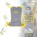 Patient Lift Sling Patient Aid Universal Mesh Bath Patient Lift Sling with Head Support Divided Leg Shower Sling (Color : Color1)