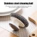 Metal Sponge for Washing Dishes | Ergonomic Dish Scrubber Cleaning Brush - Bathroom and Kitchen Accessory for Floor Bakeware Sink Faucet Plate Range Hood Wall Grill - Buy Online on GoSupps.com