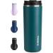 SUNWILL Coffee Cup Travel Mug, Thermal Mug with Leakproof Lid, 470ml Insulated Coffee Flask, Stainless Steel, Cupholder Friendly, Peacock Blue - Buy Online on GoSupps.com