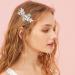 3-Piece Rhinestone Leaf Wedding Hair Clips - Elegant Bridal Accessories in Silver - Buy Online on GoSupps.com