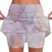iOoppek Women's Solid Color Mid Waist Yoga Workout Skirt with Pockets Skin Tight Pink S