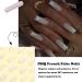 24Pcs Long French False Nails - White Coffin Press On with Nail Glue | Acrylic Stick On, Full Cover French Tips for Women | Nude White French Nail Art - Buy Online on GoSupps.com