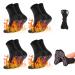 Heated socks foot warmers socks self -heating socks thermal socks Tourmaline socks thermal self -warming socks self -warming forming socks Turmalin socks+ Chn rskel black 4PCs