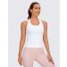 CRZ YOGA Butterluxe Racerback Tank Top - Women's Sleeveless Gym Shirt, Small White - Buy Online on GoSupps.com