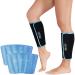 REVIX Calf and Shin Gel Ice Packs for Injuries Reusable Leg Cold Pack Wrap Cold Therapy Compression Sleeve for Swelling, Bruises, and Sprains, Shin Splints Leg Pain Relief Support Standard