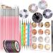 Nail Art Tools Nail Painting Brushes Dotting Pens Designers Manicure Tapes Pink Kit Nail Painting Brushes Dotting Tools