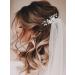 Catery Flower Bride Wedding Hair Comb - Pearl Crystal Side Combs for Women and Girls - Buy Online on GoSupps.com