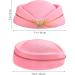 TENDYCOCO Women Stewardess Hat Felt Flight Attendant Air Hostess Hat Cosplay Costume Headwear Accessories for Halloween Party Supplies Pink One Size - Buy Online on GoSupps.com