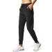 SANTINY Women's Joggers Pants Pockets Drawstring Running Sweatpants for Women Lounge Workout Jogging Black Medium