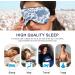 WELLDAY Sleep Mask Blue White Floral | Soft Comfort Eye Shade Cover for Men and Women | Adjustable Strap | Blockout Light Blindfold - Buy Online on GoSupps.com