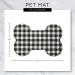 DII Braided Pet Mat Collection - 100% Cotton, Heart & Bone Shape, Navy Purrfect Black/White Buffalo Check - Buy Online on GoSupps.com