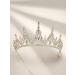 SweetV Gold Tiara Crown for Wedding, Quinceanera, Prom - Iridescent Crystal Hair Accessories for Women and Girls - Buy Online on GoSupps.com