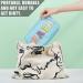 Nylon Waterproof Preppy Makeup Bag - Girls Chenille Letter Portable Travel Organizer for Toiletries and Cosmetics Storage (Blue Hair) - Patches Included - Buy Online on GoSupps.com