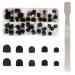 High Heel Tips Shoes Replacement Tap Caps 20 Pairs MHBH Shoe Heel Repair U Shape Heel Caps Shoe Heel Repair Kit for Women's Shoes with 1 pry Nail Iron Sheet 5 Sizes 8 /9/10/11/12mm (Black)