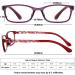 Shop Women's Blue Light Blocking Reading Glasses - Flexible Anti-Eyestrain Computer Readers - Full-Rim Red/Purple 2.5x - Buy Online on GoSupps.com