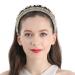 Crystal Rhinestone Headband with Pearl and Velvet Chain - Handmade Retro Diamond Hair Accessory - Buy Online on GoSupps.com