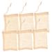 NULYLU 6pcs Soap Bag Exfoliating Soap Pocket Soap Mesh Pouch Soap Holder Bag Bar Soap Holder Ramie Beige