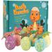 6PCS Boules de Bain Enfant avec Surprise Dinosaure l'int rieur Coffret de Bombes de Bain Naturelles Moussant aux Huiles Essentielles Cadeau pour Anniversaire et No l Gar ons et Filles