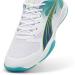 PUMA Unisex Attacourt Indoor Court Shoe - 46 EU | White Ocean Tropic Sparkling Green Lime Squeeze | International Shipping Available - Buy Online on GoSupps.com