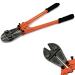 Crystals 18/24/36 Inch Bolt Cutter Chain Cutter for Chains Padlocks Wire Fencing Chicken Wire - Padlock Cutter Bolt Croppers with Comfortable Rubber Grip - Orange (18 Inch)