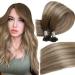 Easyouth Extensions Bondings Real Hair Balayage Bondings Extensions Darker Brown Mix Middle Brown and Middle Blond Bondings Extensions Remy Remy smooth 22 inch 50g/50 pieces #3/8/22 55 cm #3/8/22