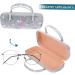 Buy PartyKindom 2pcs Portable Glasses Case - Chic Flocking Travel Protective Cover | Silver 16.00X7.00X4.00CM | International Shipping Available - Buy Online on GoSupps.com