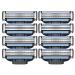 Men's Razor Blades for Mach 3 Beard Blade 3 Blades for One Shave Steel Blades Manual Beard Shaver 3 (8Pcs)