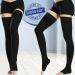 Medical Compression Stockings for Men & Women - 20-30 mmHg Silicone Band Support for Varicose Veins & Edema - Black XXL - Buy Online on GoSupps.com