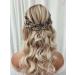 IYOU Crystal Wedding Hair Vines Black Rhinestone Bride Headband Flower Bridal Guest Hair Accessories for Women - Buy Online on GoSupps.com