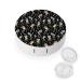 Skull Music Cute Contact Lens Case Travel Portable Round Contact Storage Box Kit with Mirror for Daily Outdoor