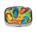 Colorful Flip Flops Printed Square Pill Box Portable Travelling Pill Box Medicine Organiser