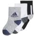 Adidas Unisex Children's Socks 3 Pairs Socks black/white/medium grey heather M