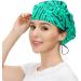 Adjustable Working Caps Tie Back Cover Hair Bouffant Hats Sweatband - Monstera Tropical Leaf | One Size Fit All - Buy Online on GoSupps.com