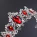 Frcolor Red Crystal Crown Wedding Bridal Tiara Queen Princess Headpieces Rhinestone Headbands for Birthday Party - Buy Online on GoSupps.com