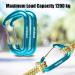 2 Pack Heavy-Duty Blue 12KN Snap Hooks | Large Aluminum Carabiners for Outdoor Camping & Hammocks - Buy Online on GoSupps.com