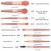 Premium Pink Makeup Brush Set - 8 Brushes with Storage Bag | Foundation & Eye Shadow Brushes for Flawless Application - International Shipping Available - Buy Online on GoSupps.com