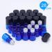 Benecreat 30 Pack 1ml Blue Glass Rollers & Drippers - Essential Oil Accessories with Stainless Steel Balls Funnel & Stickers - Perfect for DIY Projects - Buy Online on GoSupps.com