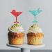 Cocktail Glass Cupcake Toppers Summer Baby Shower Party Decor for Boys Lemonade Sign Dessert Picks Pub Night Themed Party Decoration - Orange & Red Glitter - Buy Online on GoSupps.com
