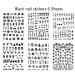 Geometric Nail Art Stickers Decals - 12 Sheets, Black White Triangle Design - Buy Online on GoSupps.com