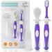 Cherish Baby Care Baby Toothbrush 0-2 Years - Safety-Tested & BPA-Free 3-Pack (Finger Toothbrush Baby Silicone Toothbrush Baby and Toddler Toothbrush) - Baby's First Toothbrush Kit (Purple) Purple Babies